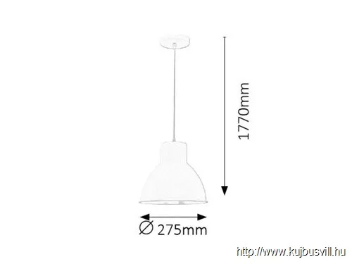 RÁBALUX 2578 Derek függeszték E27 1X 60W,matt fekete