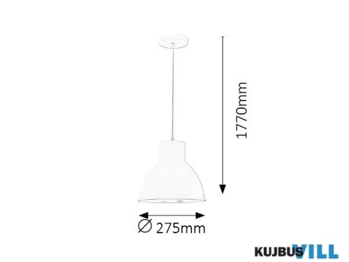 RÁBALUX 2578 Derek függeszték E27 1X 60W,matt fekete
