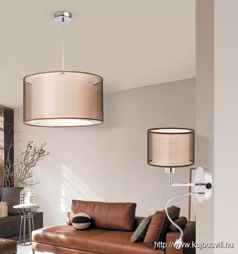 RÁBALUX 2629 Anastasia fali E27 60W+LED 1W króm/barna