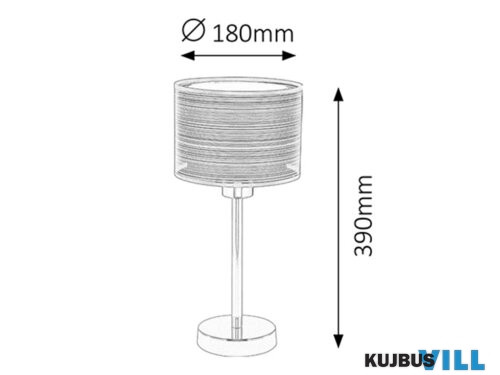 RÁBALUX 2631 Anastasia asztali E27 max 60W króm/barna