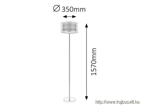 RÁBALUX 2633 Anastasia álló E27 max 60W króm/barna