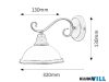 RÁBALUX 2751 Elisett falikar E27 1x60W bronz