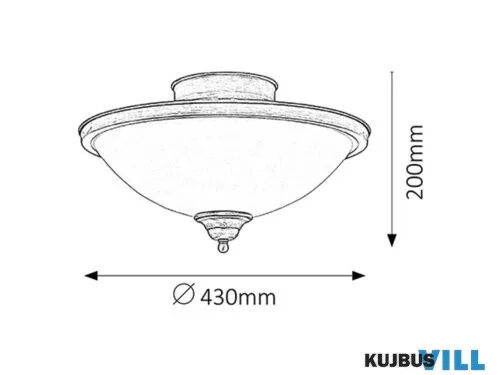 RÁBALUX 2759 Elisett mennyezeti E14 2x40W bronz