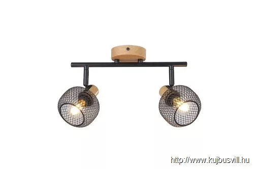 RÁBALUX 3128 Grendel,bel.spot,E14 2xMAX40W,bükk, fek.