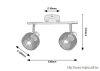 RÁBALUX 3128 Grendel,bel.spot,E14 2xMAX40W,bükk, fek.