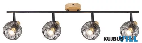 RÁBALUX 3130 Grendel,bel.spot,E14 4xMAX40W,bükk, fek.