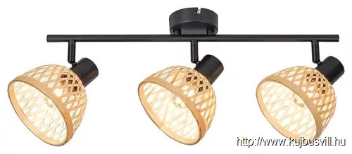 RÁBALUX 3135 Rattan,bel.spot,E14 3xMAX15W,fekete
