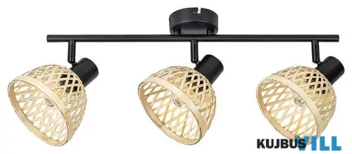 RÁBALUX 3135 Rattan,bel.spot,E14 3xMAX15W,fekete