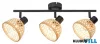 RÁBALUX 3135 Rattan,bel.spot,E14 3xMAX15W,fekete