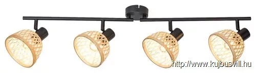 RÁBALUX 3136 Rattan,bel.spot,E14 4xMAX15W,fekete