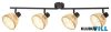 RÁBALUX 3136 Rattan,bel.spot,E14 4xMAX15W,fekete