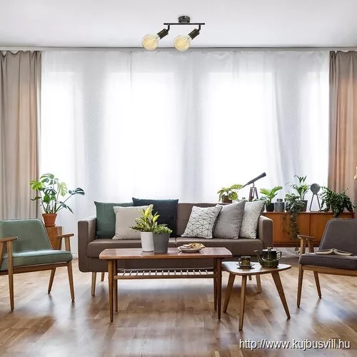 RÁBALUX 3215 Fidel,bel.spot,E27 2xMAX25W,ant.arany