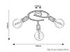 RÁBALUX 3216 Fidel,bel.spot,E27 3xMAX25W,ant.arany