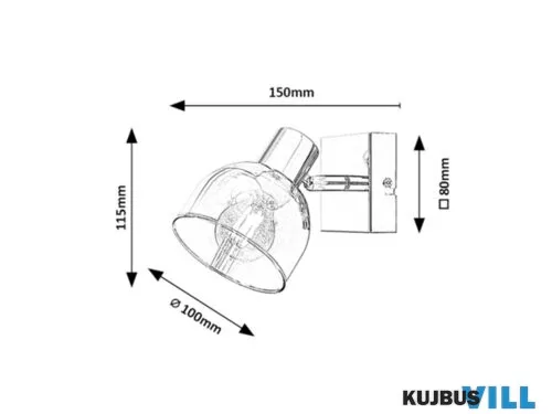 RÁBALUX 3248 Tarien,bel.spot,E14 1xMAX40W,króm