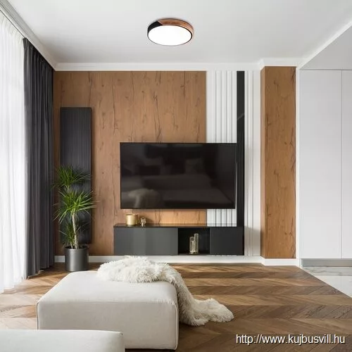 RÁBALUX 3528 Maple,bel.menny,LED 24W,fa/fekete,D42cm