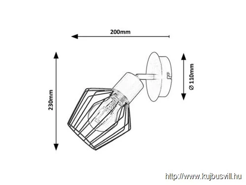 RÁBALUX 3534 Belano,bel.Spot, E27 1x MAX 40W,fekete