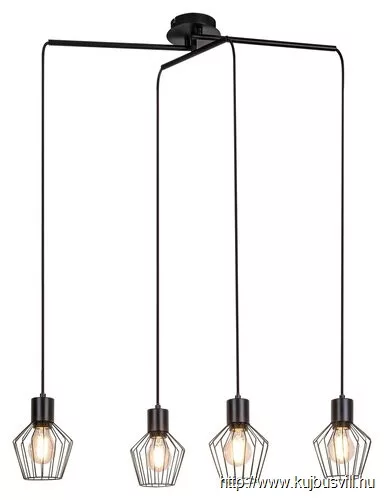 RÁBALUX 3540 Belano,bel.Függ.E27 4x MAX 40W,fekete