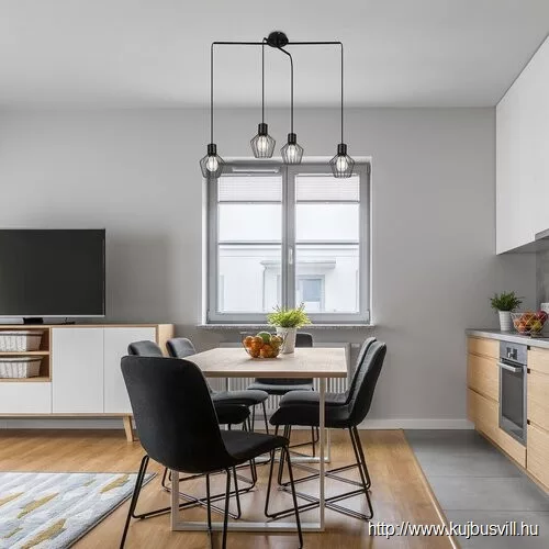 RÁBALUX 3540 Belano,bel.Függ.E27 4x MAX 40W,fekete