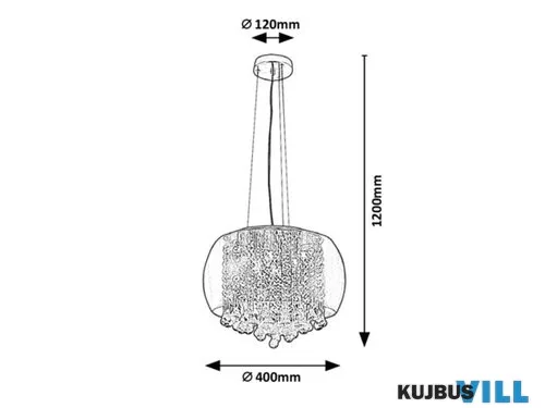 RÁBALUX 3599 Ninelle,bel.Függ.G9 6x MAX 40W,króm