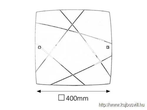 RÁBALUX 3699 Phaedra menny. 400x400 E27 2x60W fehér