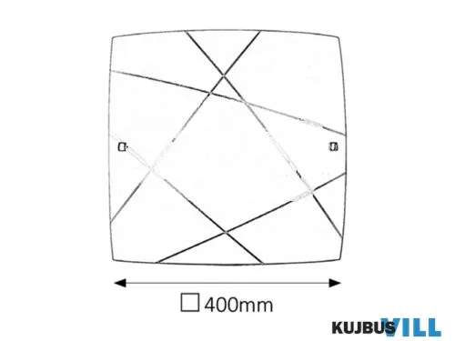 RÁBALUX 3699 Phaedra menny. 400x400 E27 2x60W fehér