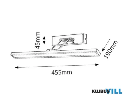 RÁBALUX 3907 Picture slim állítható LED 8W króm