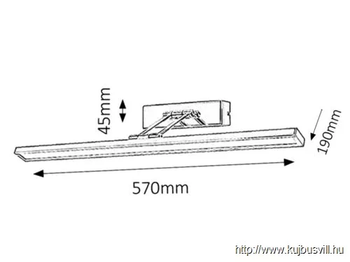 RÁBALUX 3908 Picture slim állítható, LED 12W króm