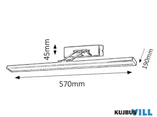 RÁBALUX 3908 Picture slim állítható, LED 12W króm