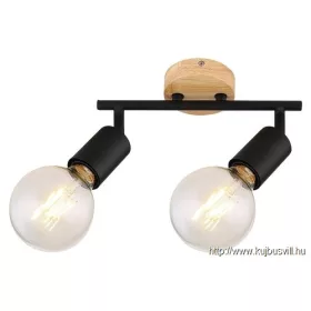 RÁBALUX 3977 Pablo,bel.Spot,2xE27,fém-fa,m.fekete