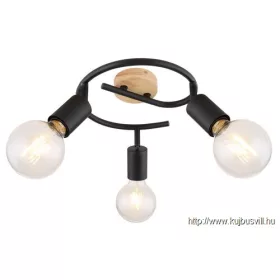 RÁBALUX 3978 Pablo,bel.Spot,3xE27,fém-fa,m.fekete