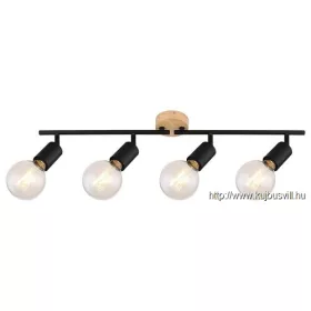 RÁBALUX 3979 Pablo,bel.Spot,4xE27,fém-fa,m.fekete
