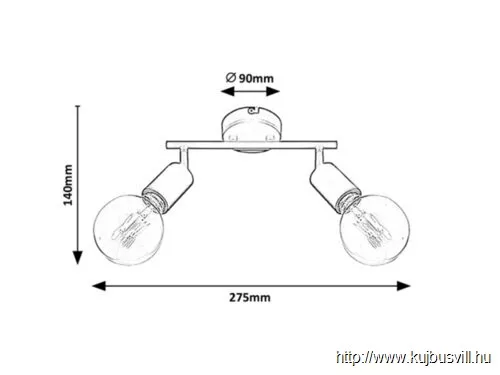 RÁBALUX 3987 Lamar,bel.Spot, E27 2x MAX 40W,m.fekete