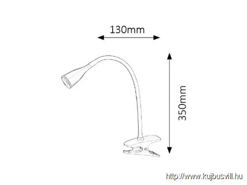 RÁBALUX 4196 Jeff csiptetős asztali LED 4,5W,fehér