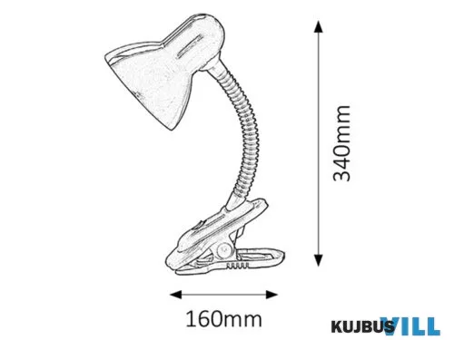 RÁBA Dennis, csiptetős lámpa (4258) N.sárga