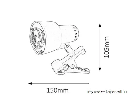 RÁBALUX 4356 Clip csiptetős spotE14 40W feh ff nélkül