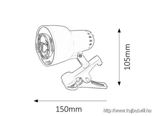 RÁBALUX 4357 Clip csiptetős spotE14 40W fkt ff nélkül