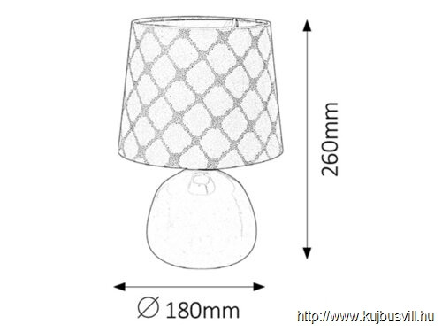 RÁBALUX 4380 Ellie asztali lámpa E14 max 40W bézs