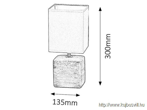RÁBALUX 4458 Orlando asztali lámpa E14 max40W szürke