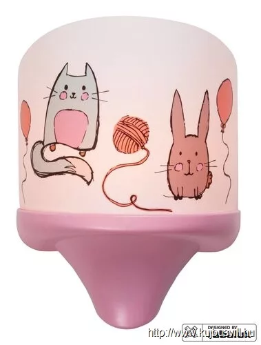 KIFUTÓ RÁBALUX 4570 Cathy wall light, macska és nyúl mintás