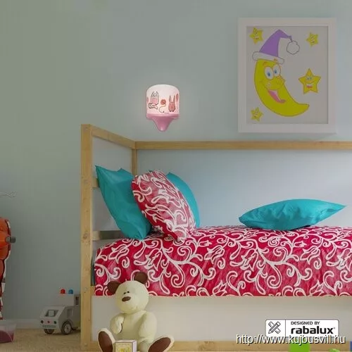 KIFUTÓ RÁBALUX 4570 Cathy wall light, macska és nyúl mintás