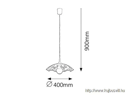 RÁBALUX 4795 Vino függeszték D41 E27 60W, fix, fehér
