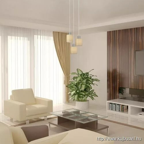 RÁBALUX 5012 Natina,függ, E14 3X MAX 25W,barna/szkróm