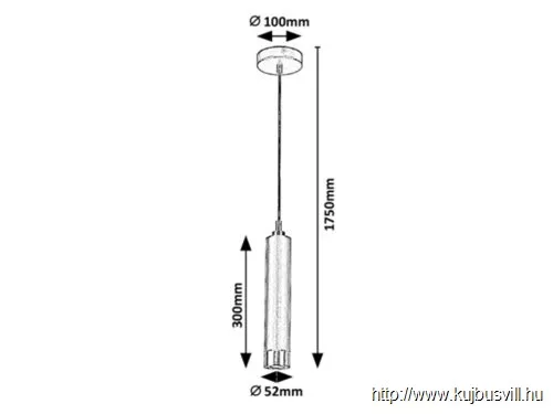 RÁBALUX 5076 Zircon,bel.függ GU10,1xMAX 5W,m.fekete