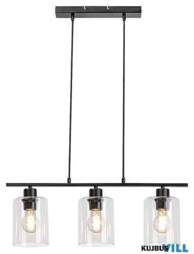 RÁBALUX 5078 Miroslaw,bel.Függ.E27 3xMAX 40W,m.fekete