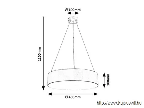 RÁBALUX 5084 Renata,bel.függ,3xE27,m fehér,D45cm