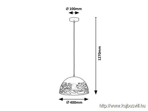 RÁBALUX 5085 Norena,bel.Függ.E27 1xMAX 60W,matt fehér