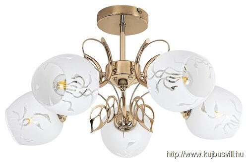 RÁBALUX 5099 Fauna,bel.menny.E27 5x MAX 40W,arany