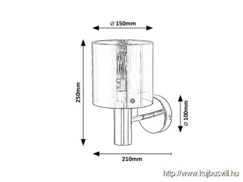 RÁBALUX 5248 Donati,bel.Fali.E27 1x MAX 60W,króm
