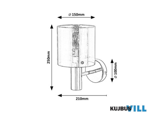 RÁBALUX 5248 Donati,bel.Fali.E27 1x MAX 60W,króm