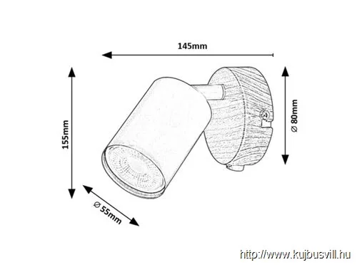 RÁBALUX 5295 Edmund,bel.spot,GU10 1xMAX25W,fekete